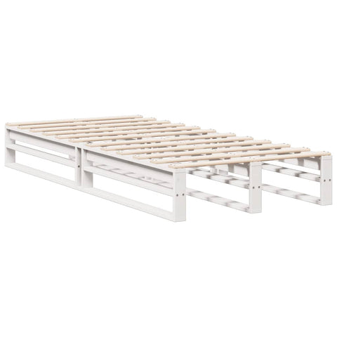 vidaXL Bookcase Bed without Mattress White 90x200 cm Solid Wood Pine