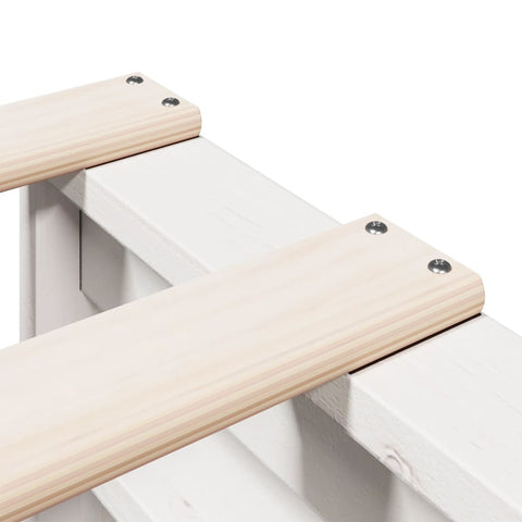 vidaXL Bookcase Bed without Mattress White 90x200 cm Solid Wood Pine