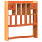 vidaXL Bookcase Bed without Mattress Wax Brown 100x200 cm Solid Wood Pine