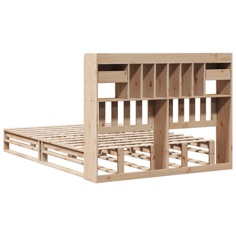 vidaXL Bookcase Bed without Mattress 140x200 cm Solid Wood Pine