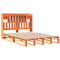 vidaXL Bookcase Bed without Mattress Wax Brown 140x200 cm Solid Wood Pine