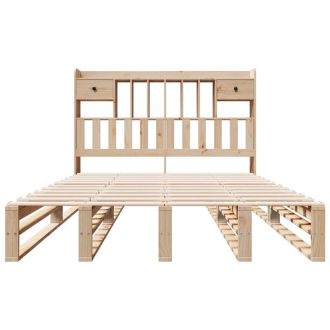 vidaXL Bookcase Bed without Mattress 150x200 cm King Size Solid Wood Pine