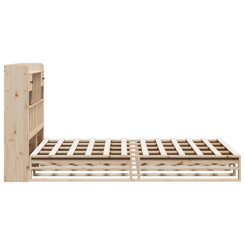 vidaXL Bookcase Bed without Mattress 150x200 cm King Size Solid Wood Pine