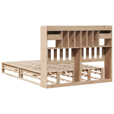vidaXL Bookcase Bed without Mattress 160x200 cm Solid Wood Pine