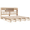 vidaXL Bookcase Bed without Mattress 180x200 cm Super King Solid Wood Pine