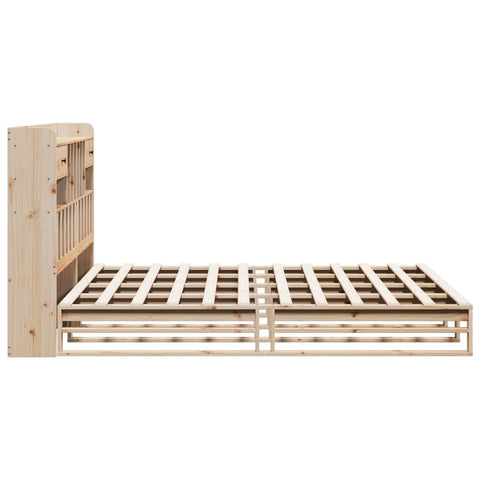 vidaXL Bookcase Bed without Mattress 180x200 cm Super King Solid Wood Pine