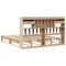 vidaXL Bookcase Bed without Mattress 180x200 cm Super King Solid Wood Pine