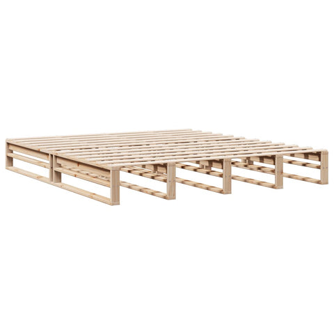 vidaXL Bookcase Bed without Mattress 180x200 cm Super King Solid Wood Pine