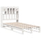 vidaXL Bookcase Bed without Mattress White 75x190 cm Small Single Solid Wood Pine