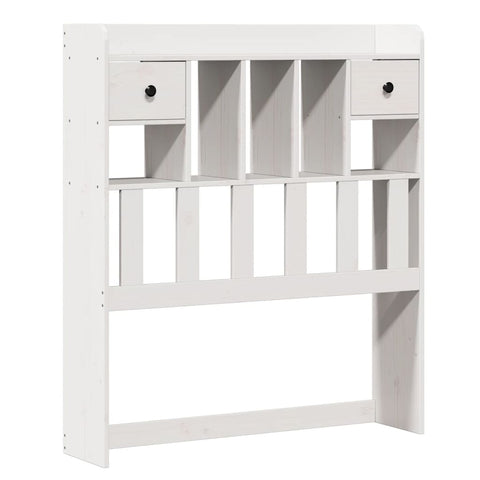 vidaXL Bookcase Bed without Mattress White 75x190 cm Small Single Solid Wood Pine