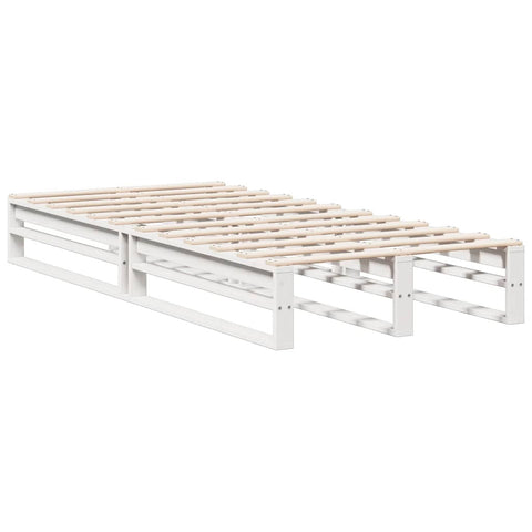 vidaXL Bookcase Bed without Mattress White 75x190 cm Small Single Solid Wood Pine