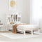 vidaXL Bookcase Bed without Mattress White 75x190 cm Small Single Solid Wood Pine