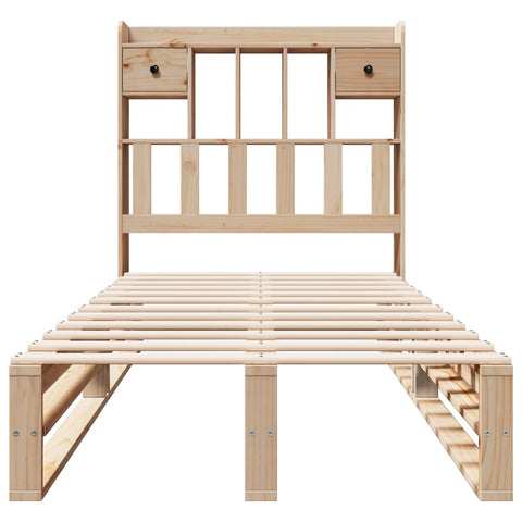 vidaXL Bookcase Bed without Mattress 90x190 cm Single Solid Wood Pine