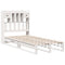 vidaXL Bookcase Bed without Mattress White 90x190 cm Single Solid Wood Pine
