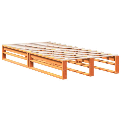 vidaXL Bookcase Bed without Mattress Wax Brown 90x190 cm Single Solid Wood Pine