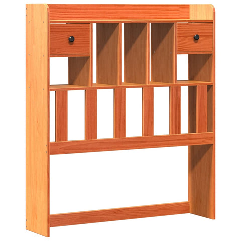 vidaXL Bookcase Bed without Mattress Wax Brown 90x190 cm Single Solid Wood Pine
