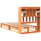 vidaXL Bookcase Bed without Mattress Wax Brown 90x190 cm Single Solid Wood Pine