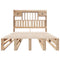 vidaXL Bookcase Bed without Mattress 135x190 cm Double Solid Wood Pine