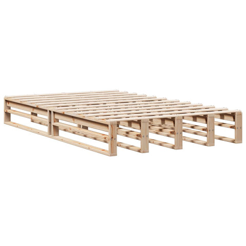 vidaXL Bookcase Bed without Mattress 135x190 cm Double Solid Wood Pine