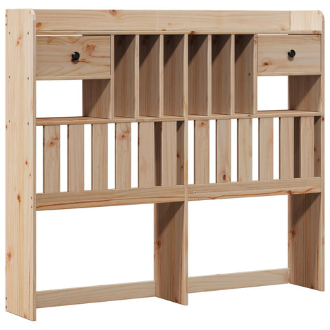 vidaXL Bookcase Bed without Mattress 135x190 cm Double Solid Wood Pine