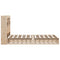 vidaXL Bookcase Bed without Mattress 135x190 cm Double Solid Wood Pine
