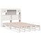 vidaXL Bookcase Bed without Mattress White 135x190 cm Double Solid Wood Pine