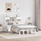 vidaXL Bookcase Bed without Mattress White 135x190 cm Double Solid Wood Pine