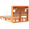 vidaXL Bookcase Bed without Mattress Wax Brown 135x190 cm Double Solid Wood Pine