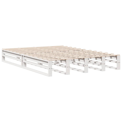 vidaXL Bookcase Bed without Mattress White 140x190 cm Solid Wood Pine