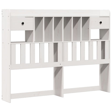 vidaXL Bookcase Bed without Mattress White 140x190 cm Solid Wood Pine