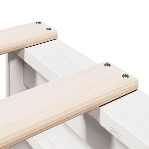 vidaXL Bookcase Bed without Mattress White 140x190 cm Solid Wood Pine