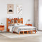 vidaXL Bookcase Bed without Mattress Wax Brown 140x190 cm Solid Wood Pine