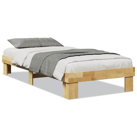 vidaXL Bed Frame without Mattress 100x200 cm Solid Wood Oak