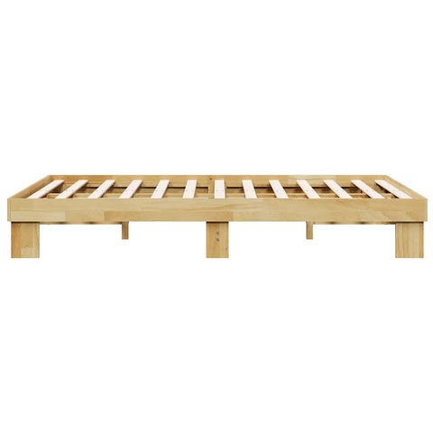 vidaXL Bed Frame without Mattress 120x190 cm Small Double Solid Wood Oak