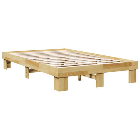 vidaXL Bed Frame without Mattress 120x190 cm Small Double Solid Wood Oak