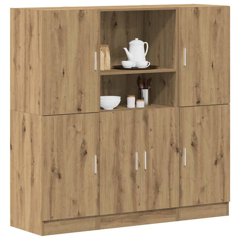 vidaXL 3 Piece Kitchen Cabinet Set Artisian Oak Engineered Wood