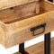 vidaXL Console Table with Drawer 2 pcs Brown Solid rough mango wood
