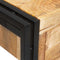 vidaXL Console Table with Drawer 2 pcs Brown Solid rough mango wood