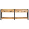 vidaXL Console Table with Drawer 2 pcs Brown Solid rough mango wood