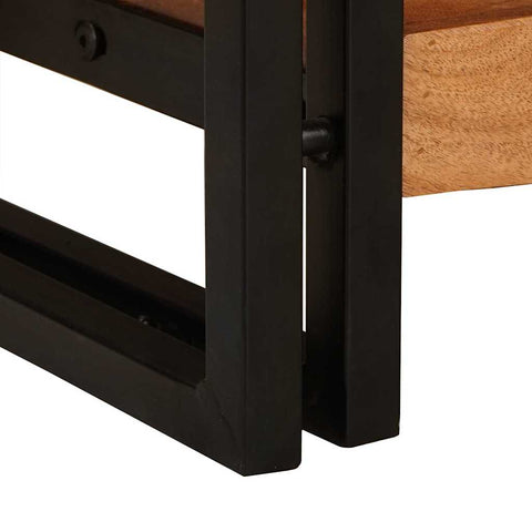 vidaXL Console Tables 2 pcs Brown 200 x 33 x 75 cm Solid Acacia wood