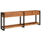 vidaXL Console Tables 2 pcs Brown 200 x 33 x 75 cm Solid Acacia wood
