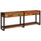 vidaXL Console Tables with Drawer with Shelf Other 2 pcs Multicolour Solid Reclaim wood