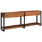 vidaXL Console Tables with Drawer with Shelf Other 2 pcs Multicolour Solid Reclaim wood