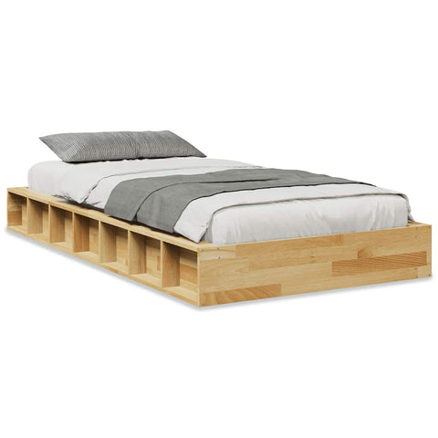 vidaXL Bed Frame without Mattress 100x200 cm Solid Wood Oak