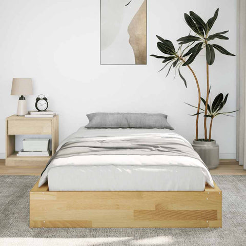 vidaXL Bed Frame without Mattress 100x200 cm Solid Wood Oak