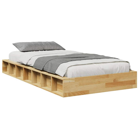vidaXL Bed Frame without Mattress 100x200 cm Solid Wood Oak