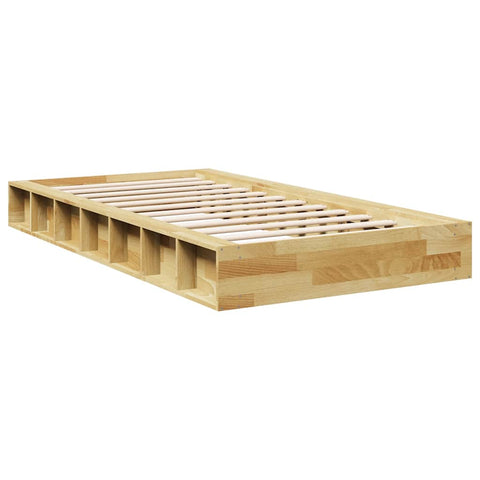 vidaXL Bed Frame without Mattress 100x200 cm Solid Wood Oak