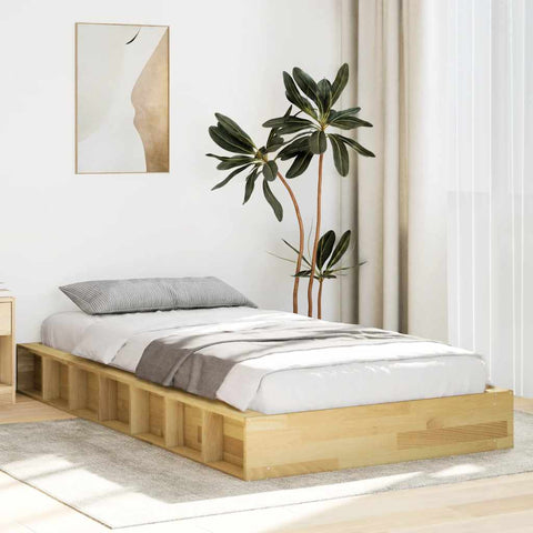 vidaXL Bed Frame without Mattress 100x200 cm Solid Wood Oak