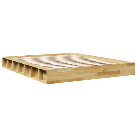 vidaXL Bed Frame without Mattress 140x200 cm Solid Wood Oak