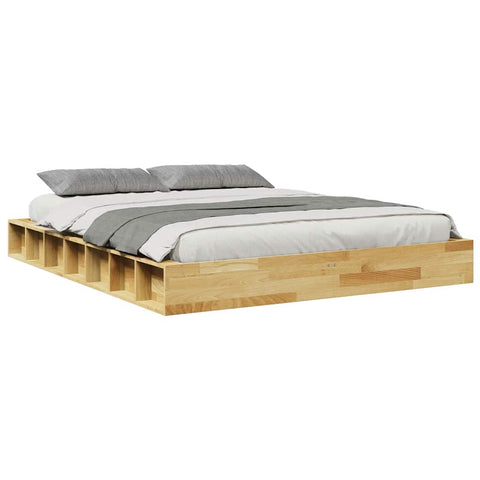 vidaXL Bed Frame without Mattress 140x200 cm Solid Wood Oak